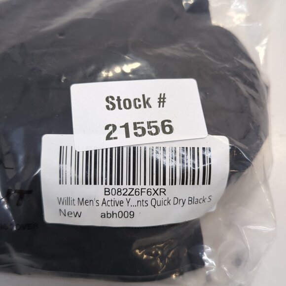 Willit Active Quick Dry Yoga Leggings Mens Pants With Side Pockets Small Black - Picture 9 of 9